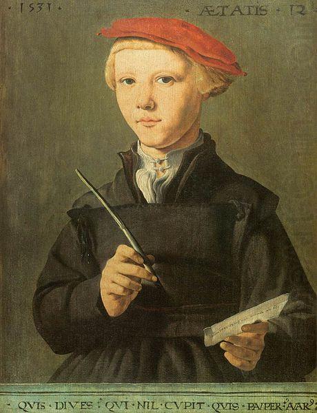 Jan van Scorel Portrait of a young scholar china oil painting image